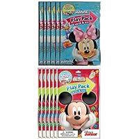 Mozlly Value Pack - Bendon Disney Minnie and Mickey Mouse Playback Grab and Go Fun Size Coloring Books - Each Kit Includes 4 Crayons 1 Sticker Sheet and Coloring Book - Party Supplies Pack (12pc Set)