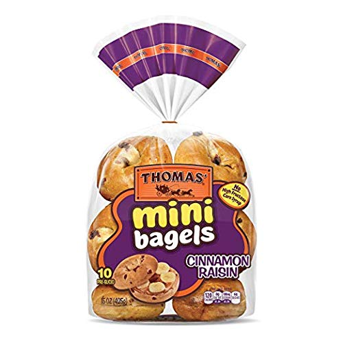 Thomas' Cinnamon Raisin Mini Bagels, 10 ct, 18 oz - 2 Packs