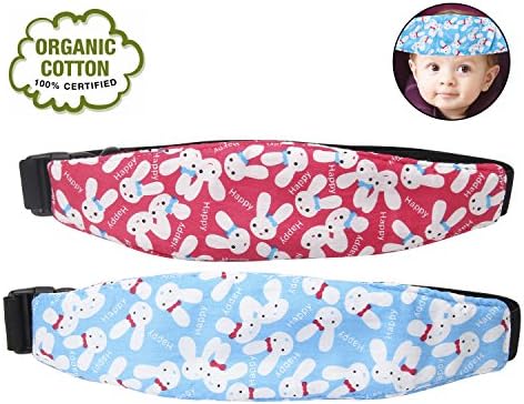 Stroller and Car Seat Sleeping Safe Band is Easy to Use with Adjustable and Washable Belt by COOLGUY (Blue+Red, Rabbit)