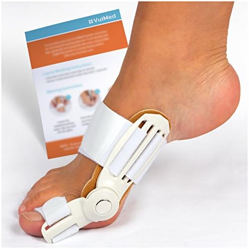 VulMed Bunion Corrector and Bunion Splint Big Toe Straightener Hammertoe Hallux Valgus Foot Pain Relief (1-Pair)