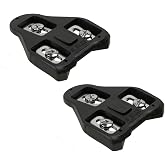 BV Bike Cleats Compatible with Look Delta and Peloton Bike - Adjustable 9 Degree Float System for Ultimate Stability and Power Transfer - Durable Red Metal Cleats for Road and Indoor Cycling Shoes