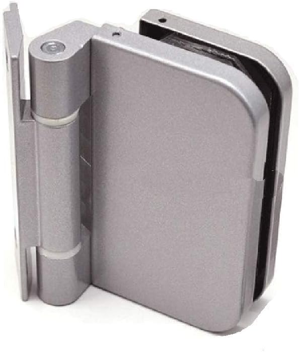 Sliver Aluminum Alloy Body+ Steel Cover Shower Glass Door Hinge (3 Pack)