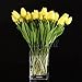 10pcs Wholesale Tulip Flower Latex Real Touch for Wedding Bouquet Decor Best Quality Flowers (KC453 yellow tulip)