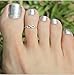 LuckyFine Simple Retro Design Toe Ring Adjustable Foot Jewelry Gifts For Women