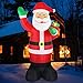 Fanshunlite Christmas Inflatable 8FT Santa Claus Carry Gift Box Lighted Blow-Up Yard Party Decoration Xmas Airblown Inflatable Outdoor Indoor Home Garden Family Prop Yard