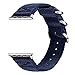 VIGOSS Band for 44mm Apple Watch Bands 42mm, Woven Nylon NATO iWatch Bands Soft Replacement Strap with Metal Ring Buckle Bracelet for Apple Watch Series 4 3 2 1 Sport (Navy Blue,42mm/44mm)