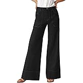 Cicy Bell Womens Wide Leg Jeans Baggy Casual High Waisted Boyfriend Loose Denim Pants with Pockets