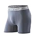 Turq OG Mens Underwear Boxer Brief | Chafe Free, Moisture Wicking, Athletic & Swimming Underwear for Men w/Freestyle Fit (Native Grey, Medium)