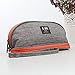 BUBM Makeup Bag, Portable Travel Carry Bag Organizer with Handle for Women Cosmetics and Toiletry Kits, Compact and Lightweight, Easy to Carry( Gray and Orange)