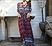 R.Vivimos Women's Summer Boho Button Up V Neck Floral Print Roll Up Causal Split Beach Midi Dresses (Medium, Red)