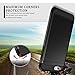 SAMONPOW Wallet Case for iPhone 7 Case with Card Holder Dual Layer Hybrid Shell Heavy Duty Protection Shockproof Anti Scratch Soft Rubber Cover Case for iPhone 7 4.7 inch Black