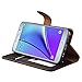 Note 5 Case, Abacus24-7 Samsung Galaxy Note 5 Wallet with Flip Cover and Stand, Brown