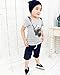 WXBUY Baby Boys Cotton Summer Casual T-shirt Grey 1-2T