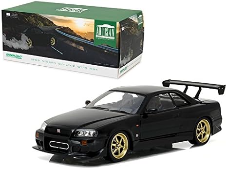 Amazon Com Maisto 1999 Nissan Skyline Gt R R34 Black 1 18 Model Car By Greenlight Home Kitchen