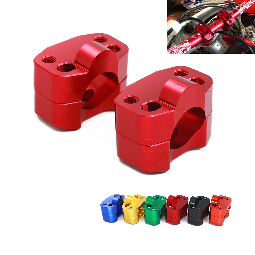 Photo 1 of 1 1/8" 28MM CNC Motorcycle Handlebar Riser Clamp Universal Bar Mount for Most Dirt Bike, Motorcycle, Red