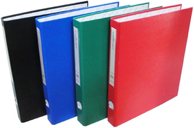 40106 - SET DE 2 ARCHIVADORES A4 CON 2 ANILLAS, COLORES ROJO, VERDE