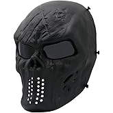 PuddingStation Full Face Airsoft Mask, for Masquerade Halloween Cosplay, Movie Props and Other Outdoor Activities