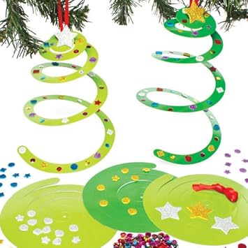 Lavoretti Da Appendere All Albero Di Natale.Kit Alberi Di Natale A Spirale Per Bambini Da Creare Decorare E Appendere All Albero Di Natale Confezione Da 6 Amazon It Giochi E Giocattoli
