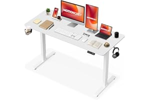 MotionGrey - 55 x 24 Inch Electric Motor Height Adjustable Standing Desk, Office Ergonomic Stand Up Desk, Adjustable Computer