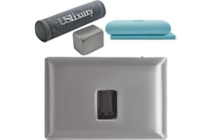 USlixury Piercing Pillow - Ear Piercing Pillow with Foam Plug, 18x12 Large Donut Plilow with 4.7x3.2 Off Center Ear Hole, Adj