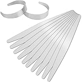 OLYCRAFT 12Pcs Tapered Bracelet Blanks Jewelry Metal Stamping Tools 304 Stainless Steel Bangle Blank Bar Cuff Bracelet Blanks Jewelry Making Blank for Metal Stamping and Engraving - 3/5x6.3 Inch