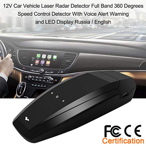 Car Speed Radar Detector, City/Highway Mode Radar Detectors for Cars, Sound Alert and Car Speed   Alarm System with 360 Degree Detection and Bright LED Display (FCC Approved)