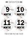 Months in Motion Baby Month Stickers for Boy - Monthly Milestone Sticker for Boy - 12 Monthly Milestone Stickers - Baby Monthly Stickers for Infant First Year - Baseball Sports (Style 224)
