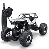 SZJJX RC Cars Off-Road 4WD 2.4Ghz High Speed 1:14 Radio Remote Control Rock Vehicle Crawler Truck Racing Cars Electric Fast Race Buggy Hobby Car Silver