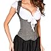 MUKA Gray Punk Vest Corset Top Bustier Waist Cincher Plus Size Lingerie