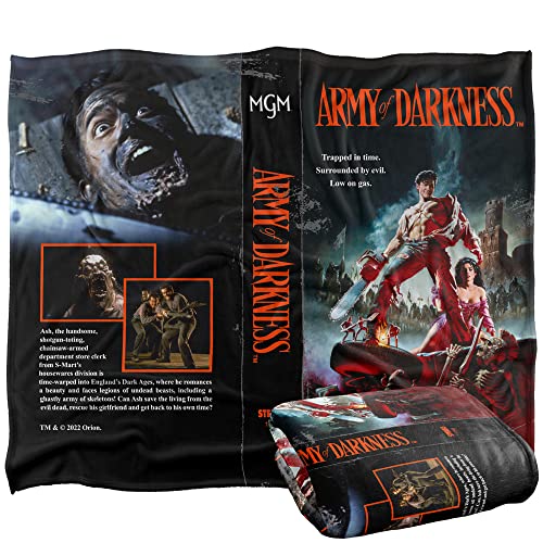 Army Of Darkness Blanket, 152 x 127 cm VHS Silky Touch Super Soft Throw Blanket