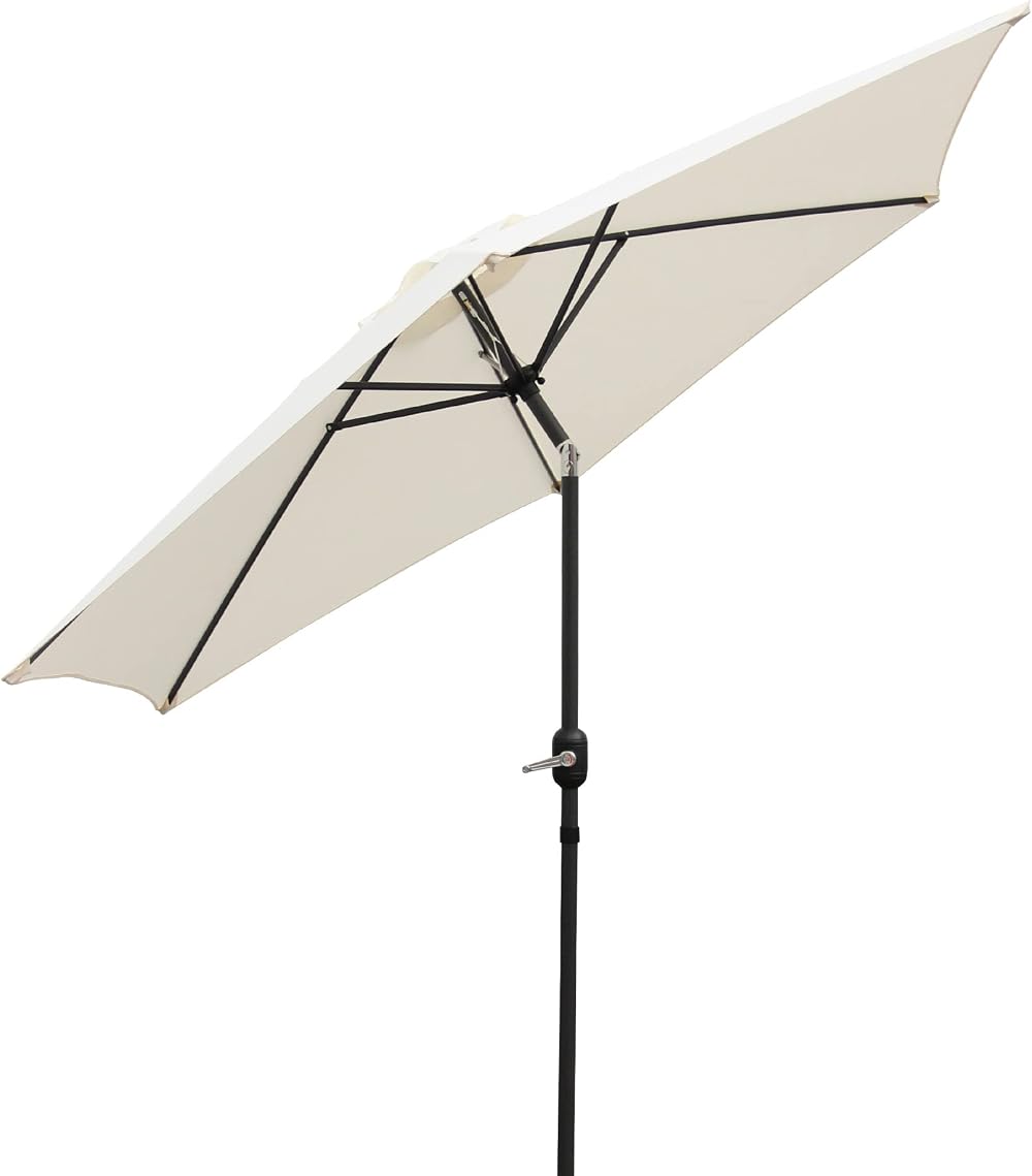 Vivo Technologies 2.7M Garden Parasol Round UV30+ Sun Shade Cream