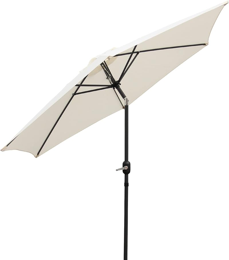 Vivo Technologies 2.7M Garden Parasol Round UV30+ Sun Shade Cream