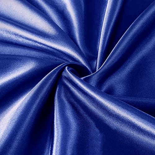Satin Pillowcase for Hair and Skin, Silk Pillow Cases for Women Satin Pillow Navy Set of 2 with Envelope Closure (Navy, Queen 20x30inchs)