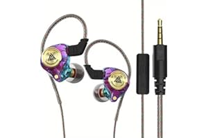 High-Fidelity in Ear Headphones, Wired Earbuds with Microphone, in Ear Monitor Gaming Earbuds, Subwoofer Noise Cancelling, 12