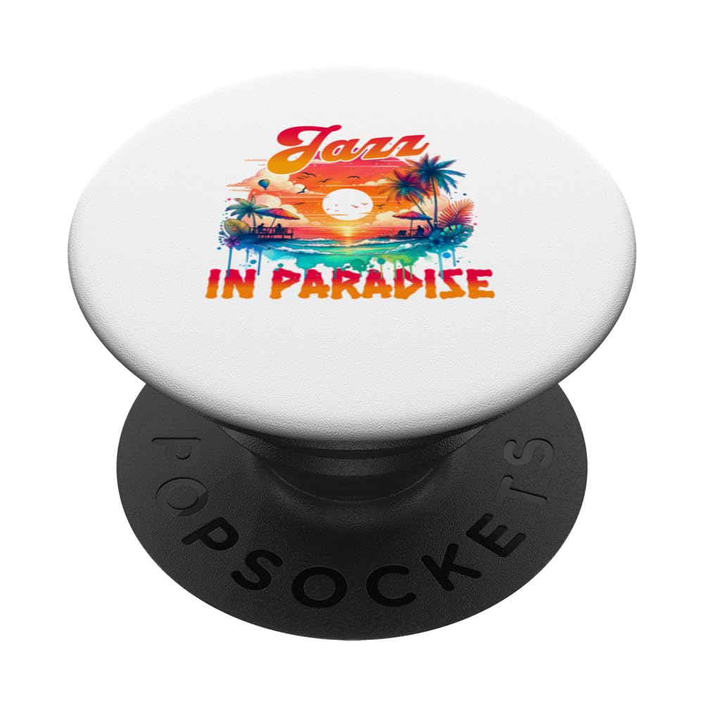 Jazz in Paradise Sunset Vibes PopSockets Swappable PopGrip