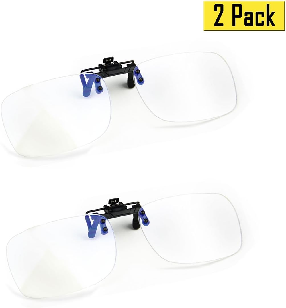 Cyxus Reading Glasses Clips Anti UV Harmful Blue Light Black case Computer Glasse, Unisex Eyewear (Clear, 0.00x)