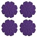 ME.FAN 4 Set Silicone Pot Holders, Trivet Mat, Jar Opener, Spoon Rest and Kitchen Trivet, Non Slip Flexible, Durable, Heat Resistant Dishwasher Available Kitchen Trivet and Pot Pads -Purple