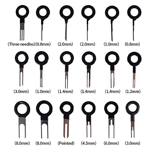 BingSnow 36Pcs Pins Terminals Removal Tools for Car Auto Wire Connector Terminal Pin Extractors Puller Remover Repair Key Tools Set Terminal