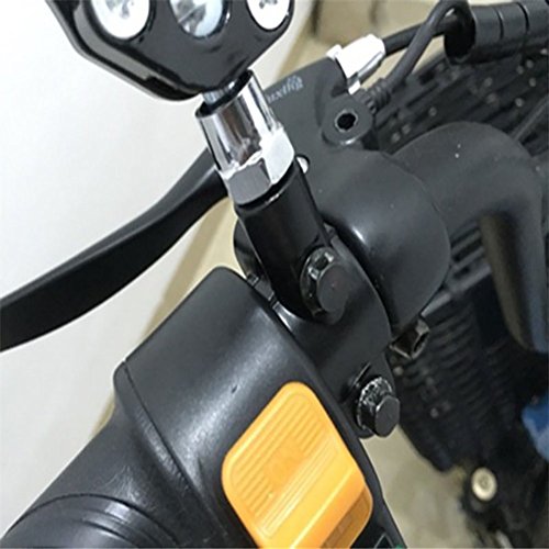 TUINCYN Motorbike 10mm Handlebar Mirror Mount Accessories Black Motorcycle Handlebar Rearview Side Mirrors Adapter Holder Clamp (2pcs) - Thumbnail 5