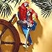 Design Toscano Tropical Scarlet Macaws Wall Sculpture, 22 Inch, Polyresin, Full Color