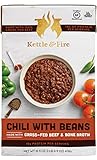 Chili with Beans and Grass Fed Beef and Bone Broth by Kettle and Fire, Gluten Free Collagen Soup on the Go, Non GMO, 18g of protein, 16.9 fl oz (Pack of 2)