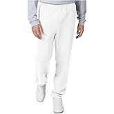 Hanes Men's EcoSmart Sweatpants – Cotton-Blend Fleece Joggers with Pockets, Tear Away Label, Pill-Resistant Fabric, Eco-Friendly Recycled Material, Classic Fit, Adjustable Drawcord White
