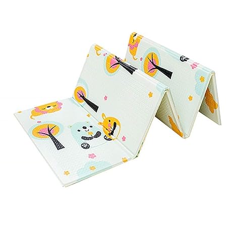 WHOLE MART Waterproof Baby mat Double Side Baby Play Floor Mat for Kids Picnic School Home (Multi Color,6 x 5.5 ft) with Zip Bag to Carry