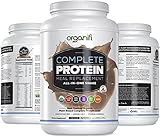 Organifi Complete Protein (1215g) - Best Tasting Organic Vegan Protein and Vitamin Shake - Plant Based Protein Powder - Nutritious Meal Replacement - Chocolate Flavored - 30 Day Serving