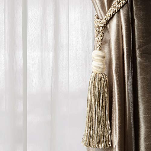 DÃ‰COPRO Contemporary,Modern|Green Mist, Sage, Honey Dew|Curtain and Drapery Tassel Tieback|9 1/2 inch (24cm) Tassel|30 inch (76cm) Spread (Embrace)|Style#: TBV9|Color: VNT32 - Sagebrush