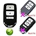 2Pcs Coolbestda Rubber 3 Buttons Key Fob Remote Cover Case Protector Skin Jacket Keyless Entry for 2015-2017 Honda Fit HR-V 2013-2015 Honda Crosstour Black