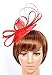 Womens Lady Cocktail Fascinator Hat for Wedding Accessory Red