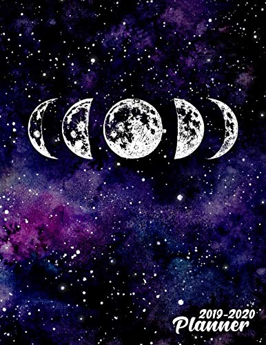 2019-2020 Planner: Pretty Phases of The Moon Galaxy Daily, Weekly and Monthly Planner 2019-2020. Cute 2 Year Organizer, Yearly Schedule and Agenda ... Vision Boards, ... . (Nifty Personal Planners) by Simple Planners