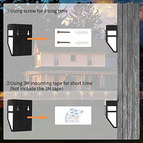 Otdair Solar Deck Lights, 2 Modes Night Lights Wall Mount Fence Post Lights LED Wall Light for Garden, Landscape, Decoration, Pathway, Patio, Fence, Deck, Yard, White/Color Changing, 8 Pack