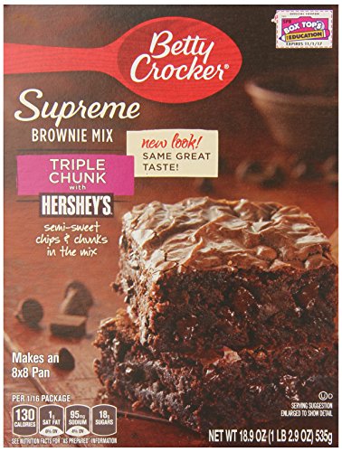 Betty Crocker Premium Brownie Mix, Triple Chunk, 18.9-Ounce (Pack of 6 )